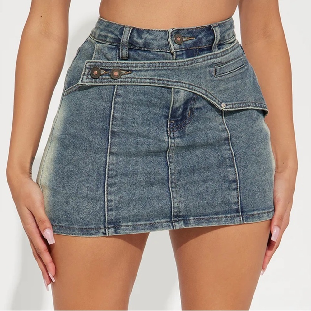 Fashion Nova Denim Mini Skort